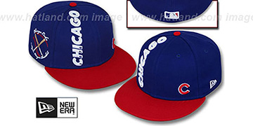 Cubs BEELINE Royal-Red Fitted Hat by New Era