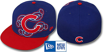 Cubs DUBCHA Royal-Red Fitted Hat by New Era