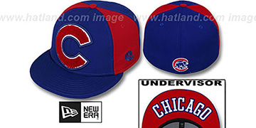 Cubs 'LETTERMAN' Royal-Red Fitted Hat by New Era