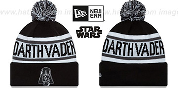 Darth Vader 'BIGGEST FAN' Black-White Knit Beanie Hat by New Era