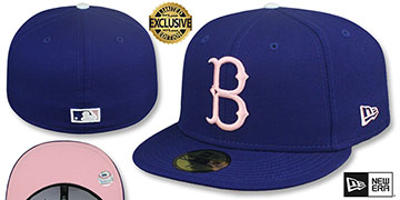 Dodgers 1939 COOPERSTOWN PINK LOGO BOTTOM Fitted Hat by New Era