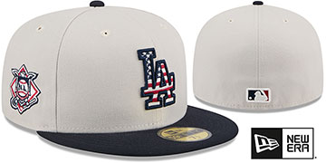 Dodgers 2024 JULY 4TH STARS N STRIPES Fitted Hat by New Era