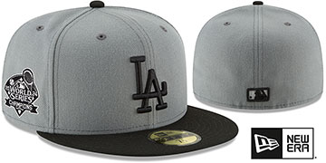 Dodgers 2024 WORLD SERIES CHAMPIONS Grey-Black Fitted Hat by New Era