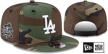 Dodgers 2024 WORLD SERIES CHAMPIONS SNAPBACK Army Camo Hat by New Era