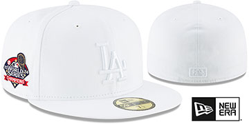 Dodgers 2024 WORLD SERIES CHAMPIONS White-on-White Fitted Hat by New Era