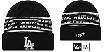 Dodgers 24-25 SPORT-KNIT Black-White Beanie Hat by New Era