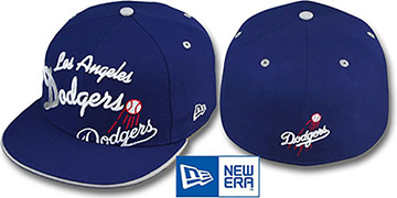 Dodgers BIG-SCRIPT Royal Fitted Hat by New Era