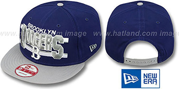 Dodgers COOP 'WORDSTRIPE SNAPBACK' Royal-Grey Hat by New Era