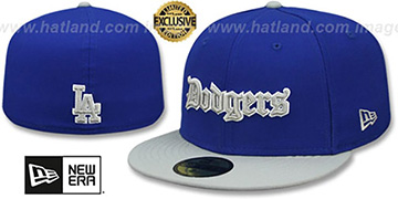 Dodgers GOTHIC TEAM-BASIC Royal-Grey Fitted Hat by New Era