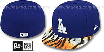 Dodgers REAL TIGER VIZA-PRINT Royal Fitted Hat by New Era