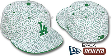 Dodgers 'ST PATS FLOCKING' White Fitted Hat by New Era