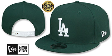 Dodgers TEAM-BASIC SNAPBACK Dark Green-White Hat by New Era