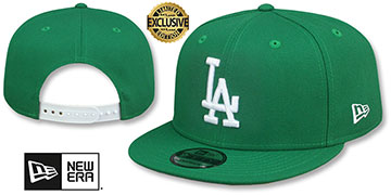 Dodgers TEAM-BASIC SNAPBACK Kelly-White Hat by New Era