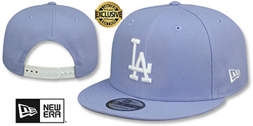 Dodgers TEAM-BASIC SNAPBACK Lavender-White Hat by New Era