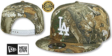 Dodgers 'TEAM-BASIC SNAPBACK' Realtree Camo-White Hat by New Era