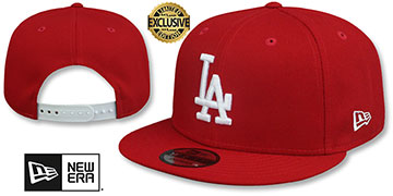 Dodgers TEAM-BASIC SNAPBACK Red-White Hat by New Era