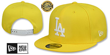 Dodgers TEAM-BASIC SNAPBACK Yellow-White Hat by New Era