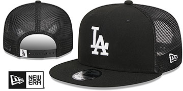 Dodgers 'TEAM-BASIC TRUCKER SNAPBACK' Black-White Hat by New Era