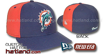 Dolphins PINWHEEL-2 Navy-Orange Fitted Hat