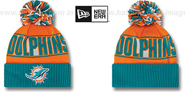 Dolphins REP-UR-TEAM Knit Beanie Hat by New Era