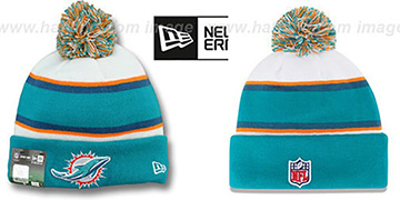 Dolphins STADIUM Knit Beanie Hat by New Era