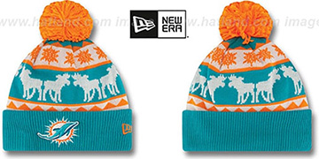 Dolphins 'THE-MOOSER' Knit Beanie Hat by New Era