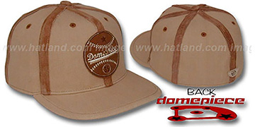 Domepiece 'BASEBALL LOGO' Wheat-Leather Hat