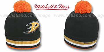 Ducks XL-LOGO BEANIE Black by Mitchell and Ness