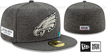 Eagles 'ONFIELD CRUCIAL CATCH' Grey Fitted Hat by New Era