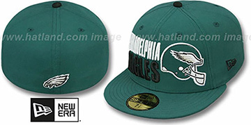 Eagles STACK-THE-BOX Green Fitted Hat by New Era