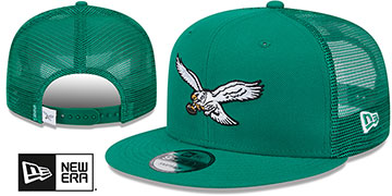 Eagles 'THROWBACK TEAM-BASIC TRUCKER SNAPBACK' Kelly Hat by New Era