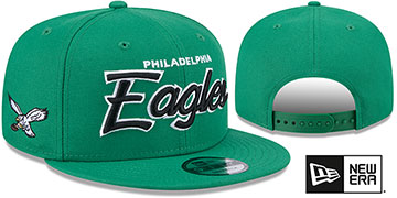 Eagles THROWBACK TEAM-SCRIPT SNAPBACK Kelly Hat by New Era