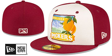 Empire 66ers 'THEME NIGHT' White-Burgundy Fitted Hat by New Era