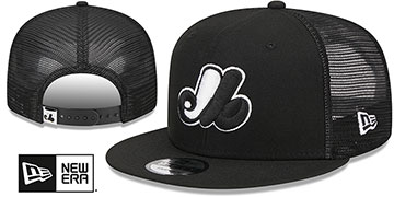 Expos COOP TEAM-BASIC TRUCKER SNAPBACK Black-White Hat by New Era