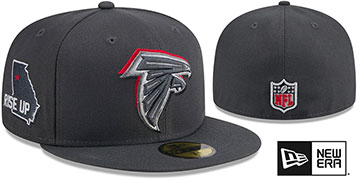 Falcons 2024 'ONSTAGE NFL DRAFT' Grey Fitted Hat by New Era