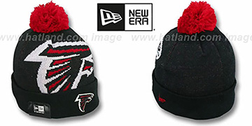 Falcons 'NFL-BIGGIE' Black Knit Beanie Hat by New Era