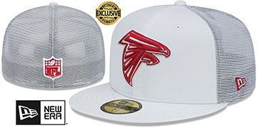 Falcons TEAM-BASIC TRUCKER White Fitted Hat by New Era