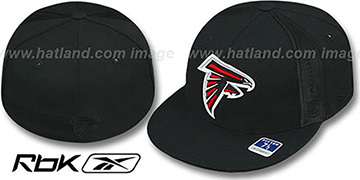 Falcons 'VERTICAL DAZZLE' Black Fitted Hat by Reebok