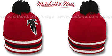 Falcons 'XL-LOGO BEANIE' Red by Mitchell and Ness