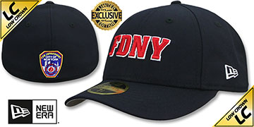 FDNY CITY STRONG LOW-CROWN Navy Fitted Hat by New Era