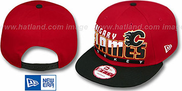 Flames SLICE-N-DICE SNAPBACK Red-Black Hat by New Era