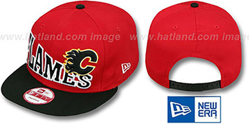 Flames STOKED SNAPBACK Red-Black Hat by New Era