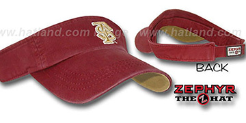 Florida State SLIDE Visor by Zephyr - burgundy