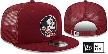 Florida State TEAM-BASIC TRUCKER SNAPBACK Burgundy Hat by New Era