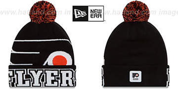 Flyers COLOSSAL-TEAM Black Knit Beanie Hat by New Era