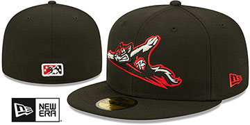 Flying Squirrels 'MILB ONFIELD HOME' Black Fitted Hat by New Era