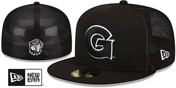 Georgetown TEAM-BASIC TRUCKER Black-White Fitted Hat by New Era