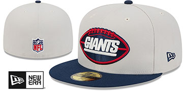 Giants 2024 HISTORIC SIDELINE Stone-Navy Fitted Hat by New Era