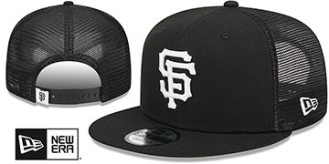 Giants 'TEAM-BASIC TRUCKER SNAPBACK' Black-White Hat by New Era