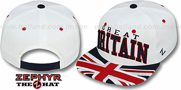 Great Britain 'SUPERSTAR SNAPBACK' White Hat by Zephyr